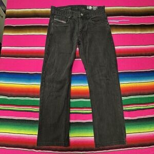 Diesel Thavar Jean's Men's 36x32 (Fit‎ 30x28) Black Slim Leg Made in Italy